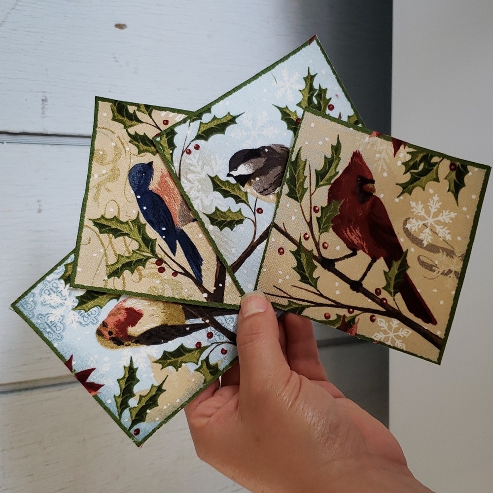 4 Bird Iron On Appliques